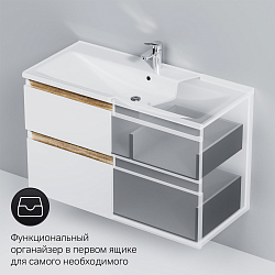 Фото Тумба под раковину AM.PM X-Joy 100 белая подвесная