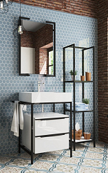 Фото Тумба под раковину Эстет Comfort Loft 70 белая, черная
