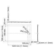 Поддон для душа Wasserkraft Mindel 85T07 120x90 , изображение 2