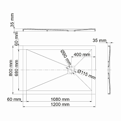 Фото Поддон для душа Wasserkraft Aller 10T06 120x80