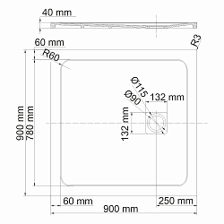 Фото Поддон для душа Wasserkraft Neime 19T03 90x90