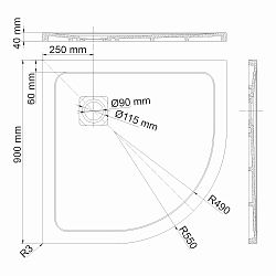 Фото Поддон для душа Wasserkraft Neime 19T01 90x90