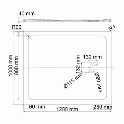 Фото Поддон для душа Wasserkraft Neime 19T10 120x100