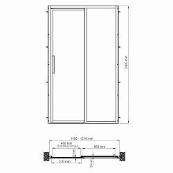 Фото Душевая дверь в нишу Wasserkraft Lopau 32S05R 120 см