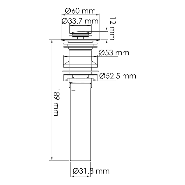 Донный клапан для раковины Wasserkraft A251 , изображение 2