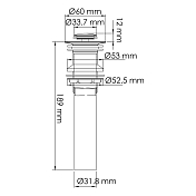Донный клапан для раковины Wasserkraft A251 , изображение 2