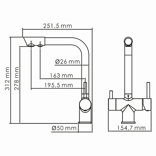 Смеситель Wasserkraft A8357 для кухонной мойки , изображение 12