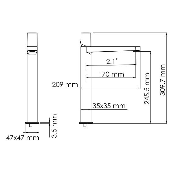 Смеситель Wasserkraft Naab 8603H для раковины , изображение 8