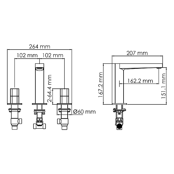 Смеситель Wasserkraft Naab 8635 для раковины , изображение 2