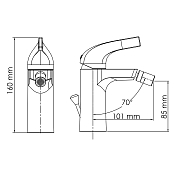 Смеситель Wasserkraft Sauer 7106 для биде , изображение 2