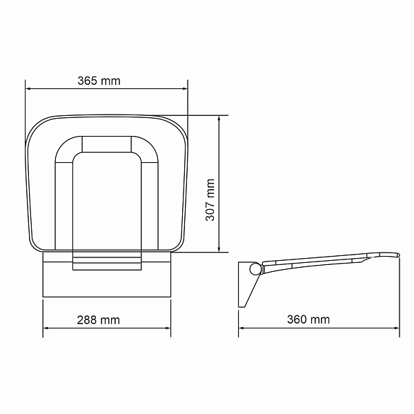 Сиденье для душа Wasserkraft SS403 белое , изображение 2