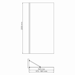 Фото Душевая перегородка Wasserkraft  Aisch 55W44 100 см