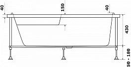 Акриловая ванна Azario Микона 160х100 L , изображение 4