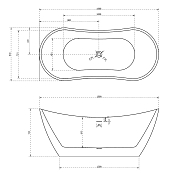 Изображение Акриловая ванна Abber AB9322 180x80 Акриловая ванна Abber AB9322 180x80 , изображение 3