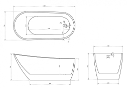 Изображение Акриловая ванна Abber AB9353-1.3 130x70 Акриловая ванна Abber AB9353-1.3 130x70 , изображение 3