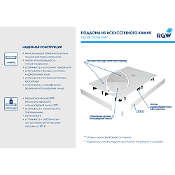 Фото Поддон для душа RGW Stone Tray ST-W 120х100