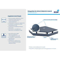 Фото Поддон для душа RGW Stone Tray ST/T-G 100х100