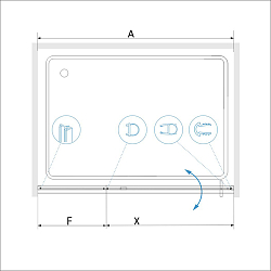 Фото Душевая дверь в нишу RGW Stilvoll SV-03B 120 см профиль черный