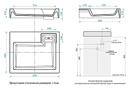 Изображение Раковина Azario Etna CS00078303 60 см Раковина Azario Etna CS00078303 60 см , изображение 4