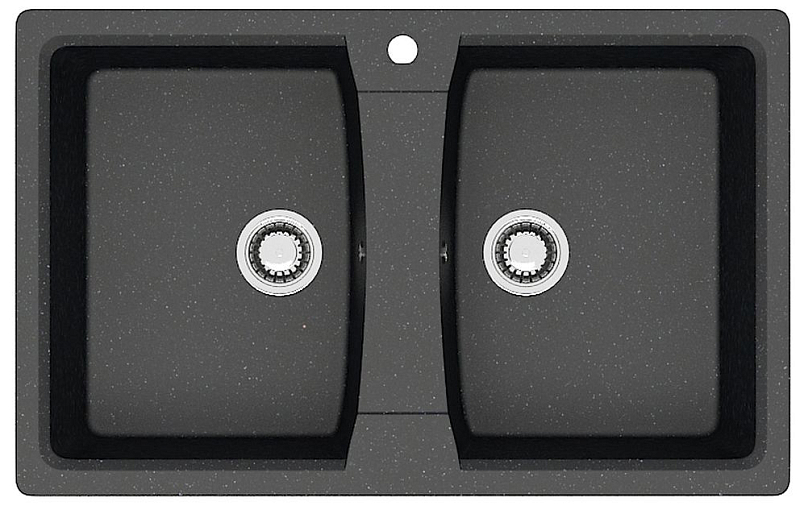 Мойка кухонная Azario Elmas CS00078333 черная , изображение 1