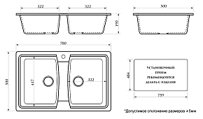 Фото Мойка кухонная Azario Elmas CS00078333 черная