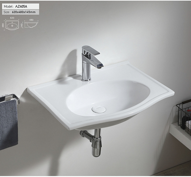 Раковина Azario AZ405A 60 см , изображение 2