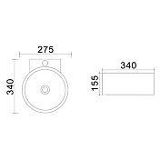 Изображение Раковина Azario AZ4292 30 см Раковина Azario AZ4292 30 см , изображение 3