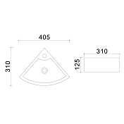 Изображение Раковина Azario AZ4299 40 см Раковина Azario AZ4299 40 см , изображение 3