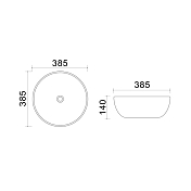 Изображение Раковина Azario XML40032U10 40 см Раковина Azario XML40032U10 40 см , изображение 3