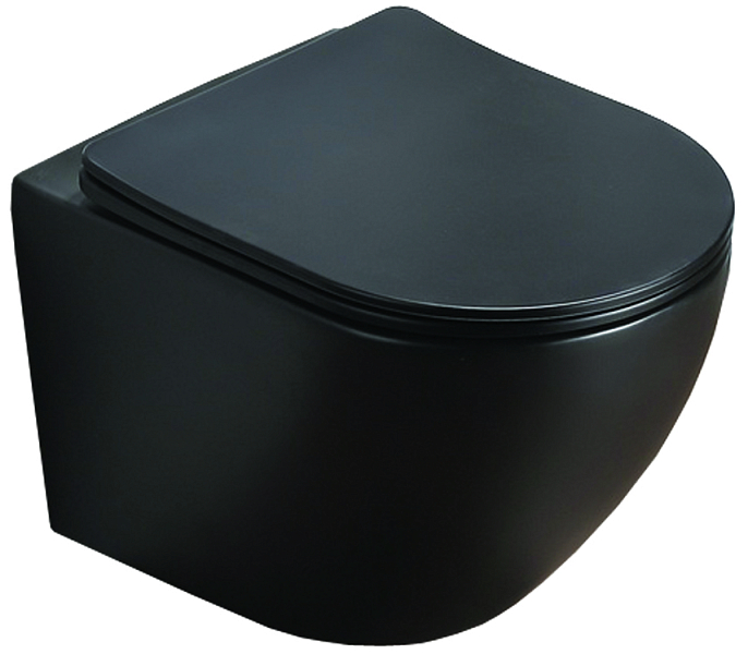 Унитаз подвесной Azario Grado AZ0046MBSP безободковый , изображение 1