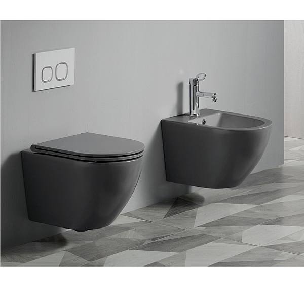 Унитаз подвесной Azario Grado AZ0046NMB безободковый , изображение 2