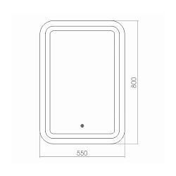 Фото Зеркало Azario Мальта 55 с bluetooth