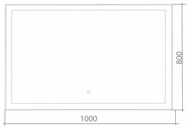 Зеркало Azario Сантана 100 с часами , изображение 4
