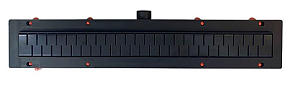 Фото Душевой лоток Azario Medium AZCH650MC с черной решеткой 65 см