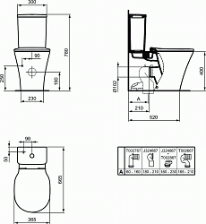 Фото Унитаз-компакт Ideal Standard Connect Air AquaBlade E009701 без бачка и сиденья