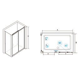 Фото Душевой уголок RGW Classic CL-48 (CL-14 + Z-050-1) 130x90