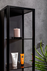Фото Шкаф-пенал Armadi Art Loft 30 антрацит открытый