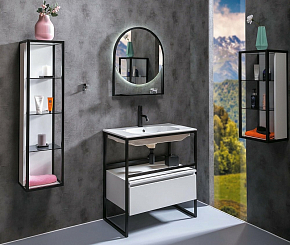 Фото Шкаф-пенал Armadi Art Loft 30 белый открытый