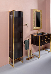 Фото Шкаф-пенал Armadi Art Monaco 35 L черный, золото