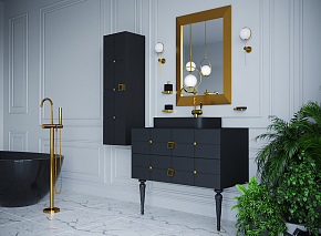 Фото Шкаф-пенал Armadi Art Vallessi Avantgarde Piazza 35 черный, золото
