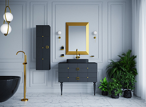 Фото Шкаф-пенал Armadi Art Vallessi Avantgarde Piazza 35 черный, золото