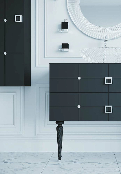 Шкаф-пенал Armadi Art Vallessi Avantgarde Piazza 35 черный, хром , изображение 3
