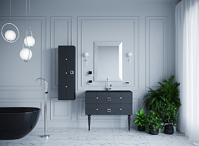 Фото Шкаф-пенал Armadi Art Vallessi Avantgarde Piazza 35 черный, хром