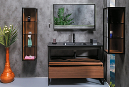 Шкаф Armadi Art Loft 30 дуб темный, черный открытый , изображение 3