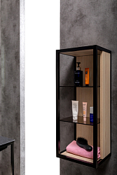 Фото Шкаф Armadi Art Loft 30 дуб светлый, черный открытый