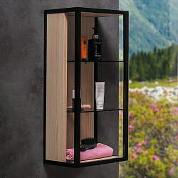 Фото Шкаф Armadi Art Loft 30 дуб светлый, черный открытый