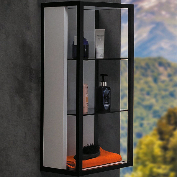 Шкаф Armadi Art Loft 30 белый, черный открытый , изображение 1