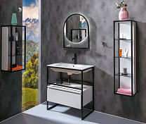 Шкаф Armadi Art Loft 30 белый, черный открытый , изображение 3