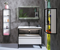 Шкаф Armadi Art Loft 30 белый, черный открытый , изображение 2