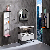 Шкаф Armadi Art Loft 30 белый, черный открытый , изображение 4